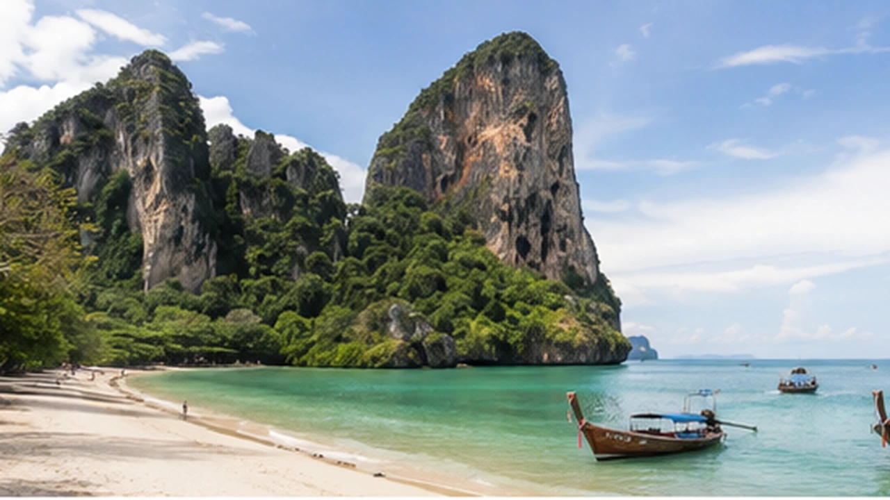 ชายหาดไร่เลย์และหน้าผาหินปูนริมทะเล