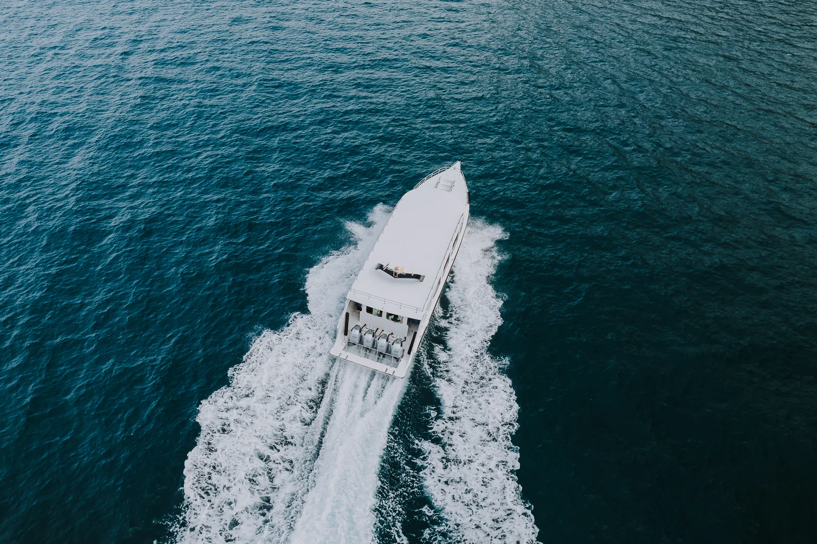 Green Planet Master Sea speedboat traveling in the Andaman Sea